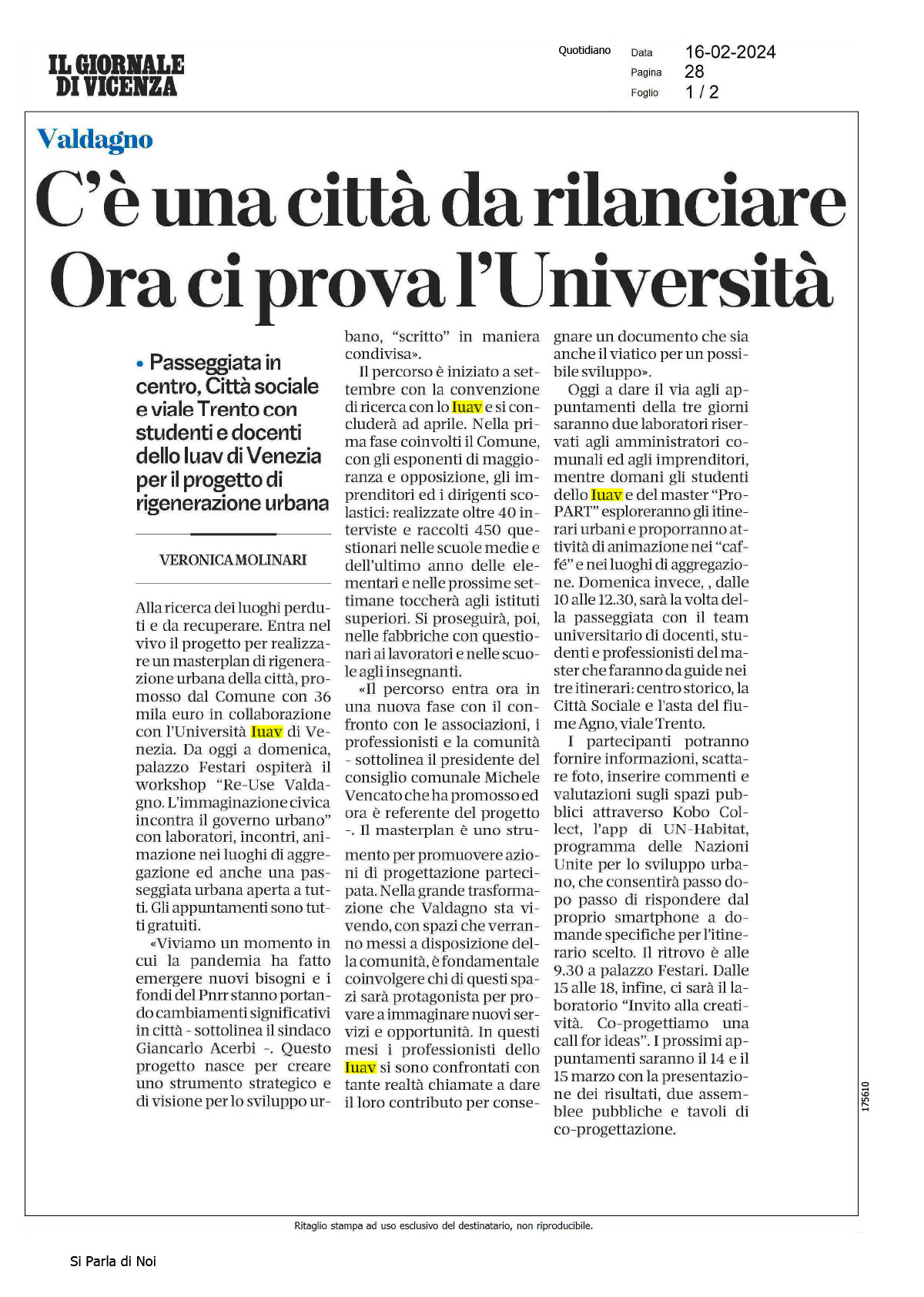 C'è una città da rilanciare. Ora ci prova l'Università